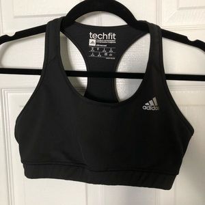 adidas techfit Sports Bra - Black, Medium